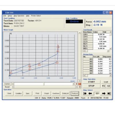 phần mềm đo lực cảm giác phím bấm AIKOH FSN-500