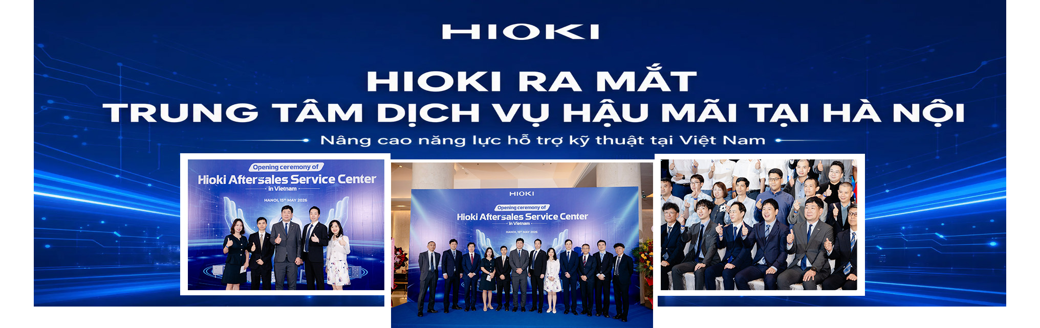 Banner Nihon Denkei tham dự khai trương trung tâm dịch vụ HIOKI