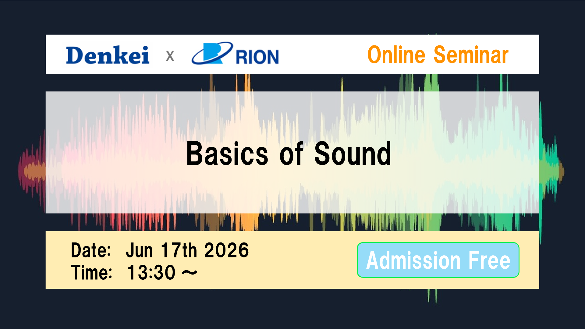 [Webinar by RION] Basics of Sound