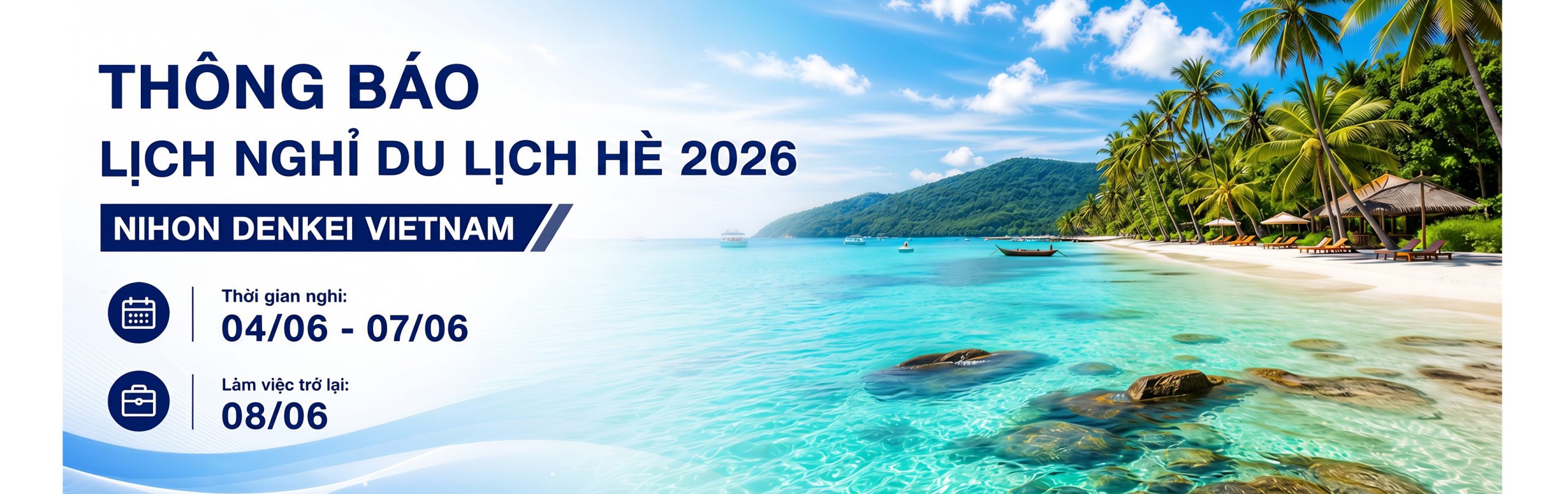 Thông báo nghỉ du lịch hè