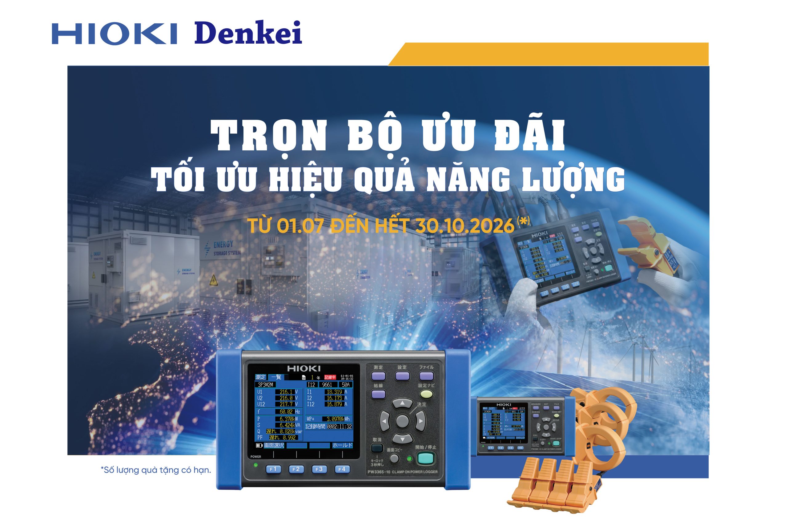 Trọn bộ ưu đãi từ HIOKI - tối ưu hiệu quả tiết kiệm năng lượng - banner
